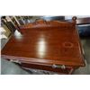 Image 3 : ANTIQUE LEADED GLASS 1 DRAWER HALL STAND