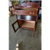 Image 4 : ANTIQUE LEADED GLASS 1 DRAWER HALL STAND