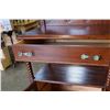 Image 5 : ANTIQUE LEADED GLASS 1 DRAWER HALL STAND