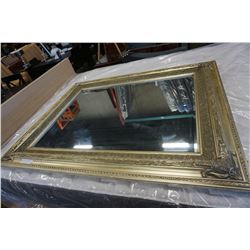 LARGE BEVELLED GILT FRAMED MIRROR