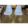 Image 1 : TWO BLUE DINING CHAIRS