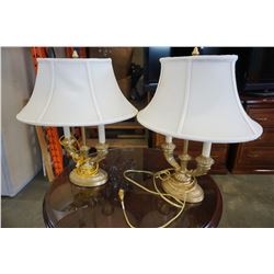 PAIR OF CANDELABRA STYLE TABLE LAMPS