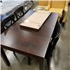 Image 4 : ESPRESSO FINISH DINING TABLE W/ 2 EXTENSIONS AND 4 CHAIRS