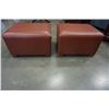 Image 1 : 2 LEATHER OTTOMANS