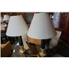 Image 1 : PAIR OF BLACK AND GOLD TABLE LAMPS