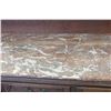 Image 6 : ANTIQUE WOOD DRESSER W/ MARBLE TOP AND FOLDING MIRRORS