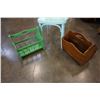 Image 2 : PAINTED CHAIR AND 2 MAGAZINE RACKS