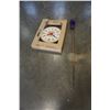 Image 1 : DECORATIVE WALL CLOCK IN BOX AND GARDEN STAKE GLOBE