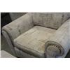 Image 5 : STUDDED UPHOLSTERED ARM CHAIR AND OTTOMAN