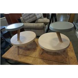 2 DESIGNER 2 TIER SIDE TABLES