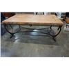 Image 1 : IRON BASE STONE TOP COFFEE TABLE