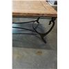 Image 2 : IRON BASE STONE TOP COFFEE TABLE