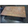 Image 3 : IRON BASE STONE TOP COFFEE TABLE
