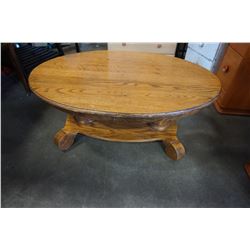 OAK OVAL COFFEE TABLE