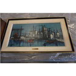 OIL ON CANVAS HARBOUR SCENE BY FONTANE IN FRAME