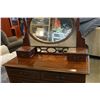 Image 2 : ANTIQUE VANITY DESK W/ SWIVEL MIRROR ON WHEELS