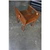 Image 6 : RED TILE TOP 2 TIER STAND AND GLASS TOP END TABLE