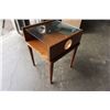 Image 7 : RED TILE TOP 2 TIER STAND AND GLASS TOP END TABLE