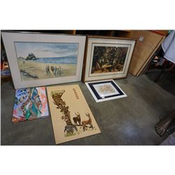 LOT OF PRINTS AND PAINTING