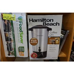 FOOD SAVER, DRINK DISPENSERS, AND COFFEE URN