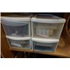 Image 1 : 4 PLASTIC ORGANIZERS CRAFT SUPPLIES AND SCISSORS