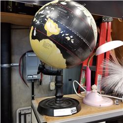 GLOBE ON BLACK STAND