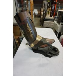 METAL COWBOY BOOT AND SHAKE SCULPTURE LIMITED EDITION