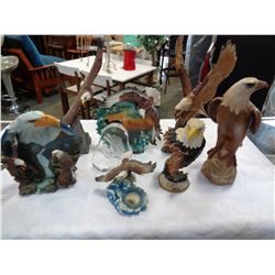 LOT OF EAGLE FIGURES