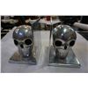 Image 2 : 2 METAL SKULL BOOKENDS