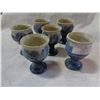 Image 1 : SET OF POTTERY WINE GOBLETS