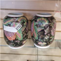 2 EASTERN VASES MARKED ON BOTTOM