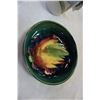 Image 5 : MOORCROFT VASE AND DISH, CHIPPED DISH, REPAIRED AND CRACKED VASE AND COLLECTOR PLATE
