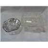 Image 1 : SILVER OVERLAY DISH AND PINWHEEL CRYSTAL DISH