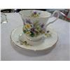 Image 5 : VINTAGE CHINA AND CRYSTAL DRESSER, DISH, AND PERFUME BOTTLE