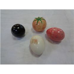 4 ALABASTER EGGS