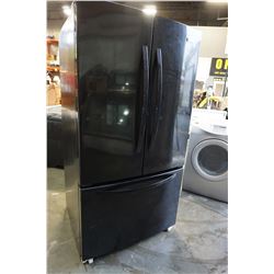 KENMORE ELITE BLACK FRENCH DOOR FRIDGE WITH BOTTOM DRAWER FREEZER GUARANTEED TESTED AND WORKING