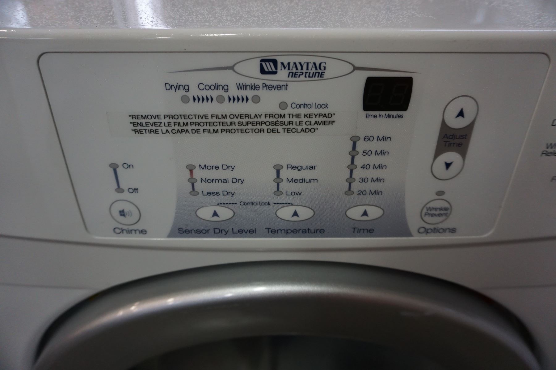 WHITE MAYTAG NEPTUNE FRONT LOAD WASHER AND DRIER GUARANTEED TESTED AND