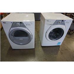 WHITE WHIRLPOOL DUET FRONT LOAD WASHER AND DRIER GUARANTEED TESTED AND WORKING