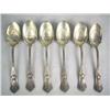 Image 1 : A SET OF SIX ANTIQUE STERLING SILVER TEASPOONS, v