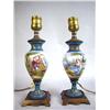 Image 1 : A PAIR OF PORCELAIN SEVRES-STYLE BOUDOIR LAMPS, e