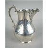 Image 1 : AN ENGLISH SILVER PITCHER, pear form, engraved wi