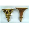 Image 1 : A PAIR OF TWO FLORAL CARVED ROCOCO WALL SCONCES, 