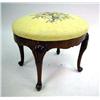 Image 1 : A NEEDLEPOINT UPHOLSTERED MAHOGANY OVAL TOP BENCH