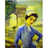 Image 1 : AN OIL ON CANVAS 30" x 23 3/4"