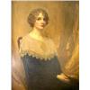 AN OIL ON CANVAS Portrait of a young seated lady,