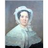 AN OIL ON CANVAS Portrait of lady wearing a white