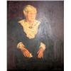 AN OIL ON CANVAS Portrait of an elderly lady, sig