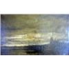 Image 1 : AN OIL ON CANVAS Depicting a harbor scene, the re