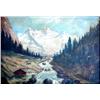 Image 1 : TWO OILS ON PANEL One depicting a rapidly flowing