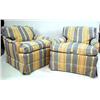Image 1 : A PAIR OF UPHOLSTERED CLUB CHAIRS Together with a
